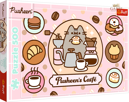 TREFL Puzzle Pusheen v kavárně 500 dílků