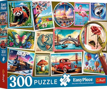 TREFL Puzzle EasyPiece: Poštovní známky 300 dílků