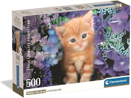 CLEMENTONI Puzzle Zrzavé kotě 500 dílků