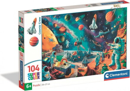 CLEMENTONI Puzzle Vesmírná parta 104 dílků