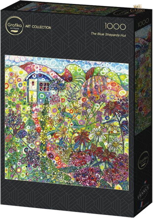 GRAFIKA Čtvercové puzzle Modrá chaloupka 1000 dílků