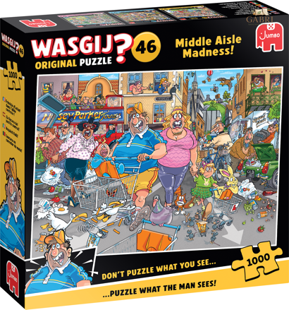 JUMBO Puzzle WASGIJ Original 46: Šílenství střední uličky! 1000 dílků