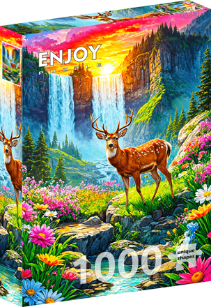 ENJOY Puzzle Ráj jelenů 1000 dílků