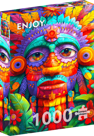 ENJOY Puzzle Barevný totem 1000 dílků
