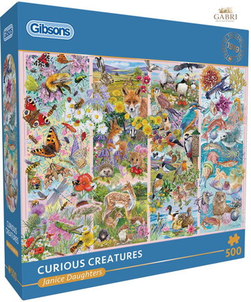GIBSONS Puzzle Zvědaví tvorové 500 dílků