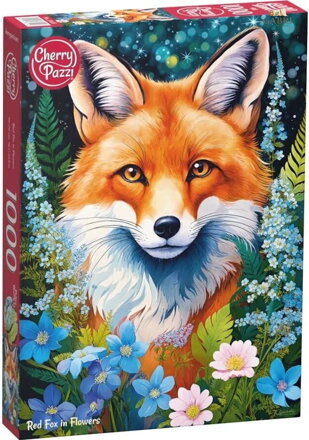 CHERRY PAZZI Puzzle Liška v květinách 1000 dílků