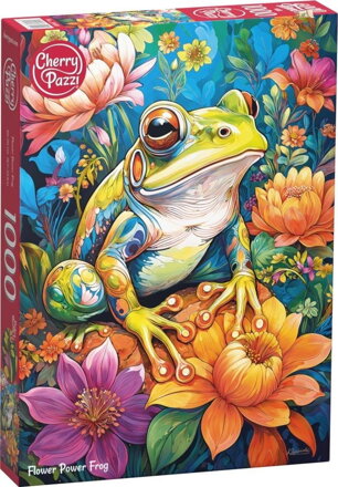 CHERRY PAZZI Puzzle Květinová žába 1000 dílků