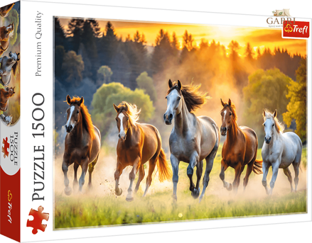 TREFL Puzzle Divocí koně 1500 dílků