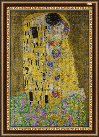 TREFL Art Frame Puzzle Polibek 500 dílků s rámem