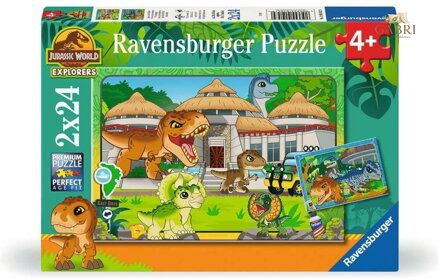 RAVENSBURGER Puzzle Jurský svět 2x24 dílků