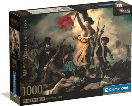 CLEMENTONI Puzzle Museum Collection: Svoboda vede lid na barikády 1000 dílků
