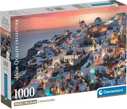 CLEMENTONI Puzzle Odstíny Santorini 1000 dílků