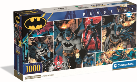 CLEMENTONI Panoramatické puzzle Batman 1000 dílků