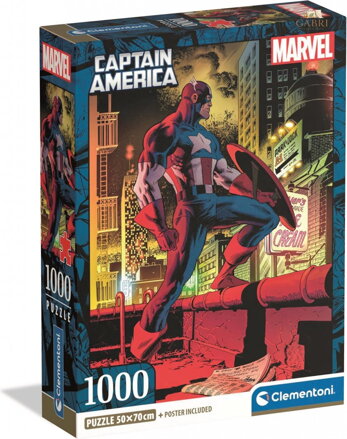 CLEMENTONI Puzzle Marvel: Kapitán Amerika 1000 dílků
