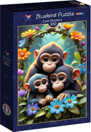 BLUEBIRD Puzzle Roztomilé opice 300 dílků
