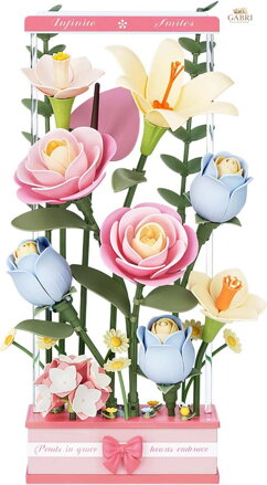 ROBOTIME Rokr Floral Art: 3D puzzle Květinový box s LED osvětlením 263 dílků
