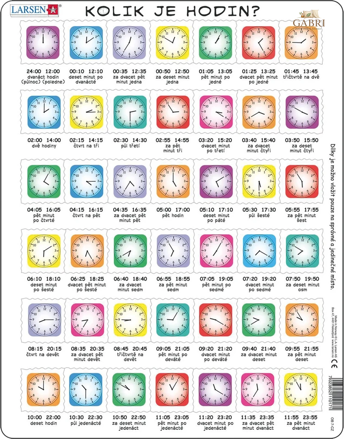 LARSEN Puzzle Hodiny 42 dílků