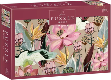 INTERDRUK Puzzle Flowers: Lotusy a Protey 1000 dílků