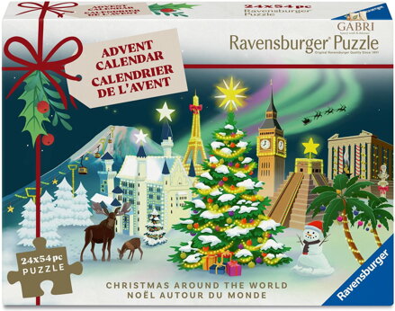 RAVENSBURGER Puzzle Adventní kalendář: Vánoce po celém světě 24x54 dílků