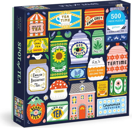 GALISON Čtvercové puzzle Sbírka čajů 500 dílků