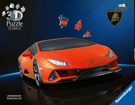 RAVENSBURGER 3D puzzle Iconics: Lamborghini Huracán Evo oranžové 108 dílků