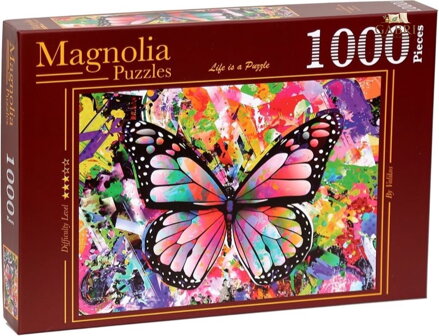 MAGNOLIA Puzzle Barevný motýl 1000 dílků