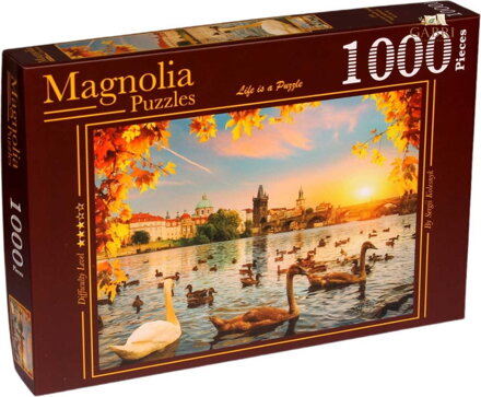 MAGNOLIA Puzzle Labutě u Karlova mostu 1000 dílků