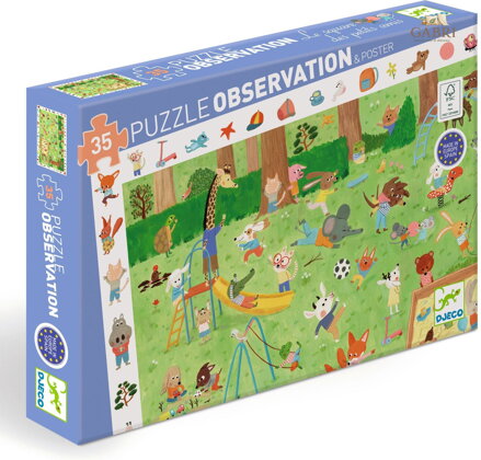 DJECO Puzzle Observation: Přátelé v zahradě 35 dílků