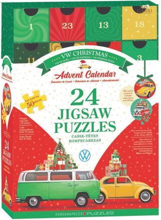 EUROGRAPHICS Puzzle Adventní kalendář: Volkswagen 24x50 dílků