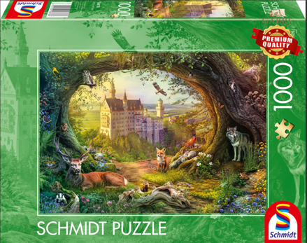 SCHMIDT Puzzle Pohádkový hrad a kouzelný les 1000 dílků