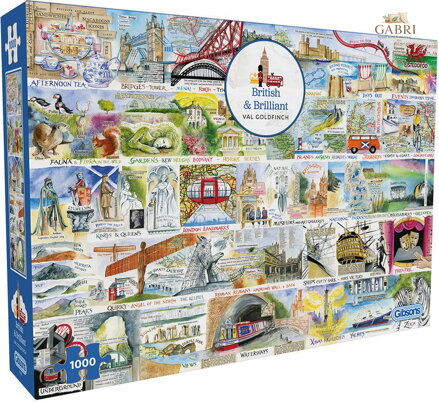 GIBSONS Puzzle Britské a brilantní 1000 dílků