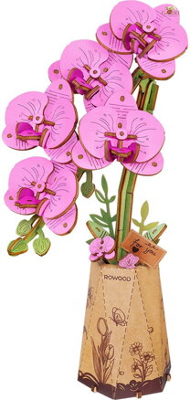 ROBOTIME Rowood 3D dřevěné puzzle Orchidej 102 dílků