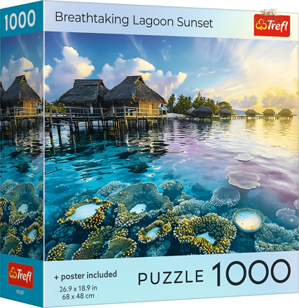 TREFL Puzzle Západ slunce nad lagunou 1000 dílků