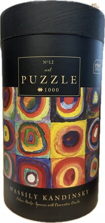 INTERDRUK Puzzle Art 12: Barevná studie: Čtverce se soustřednými kruhy 1000 dílků