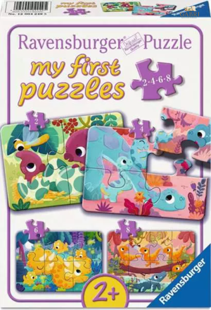 RAVENSBURGER Moje první puzzle Roztomilí dinosauři 4v1 (2,4,6,8 dílků)