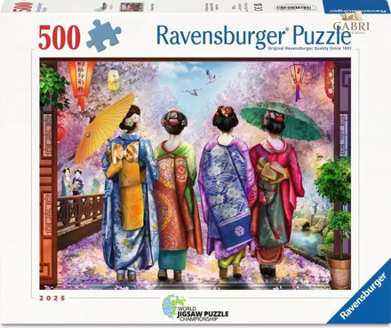 RAVENSBURGER Puzzle Mezi rozkvetlými stromy 500 dílků