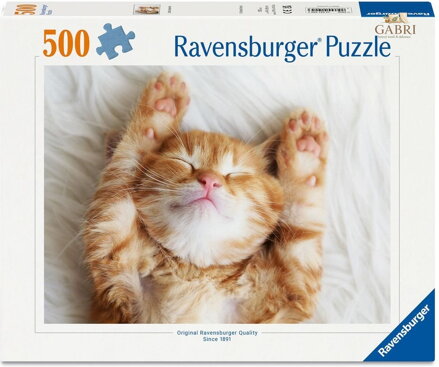 RAVENSBURGER Puzzle Spící chlupáček 500 dílků