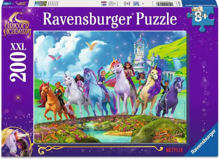 RAVENSBURGER Puzzle Jednorožčí akademie XXL 200 dílků