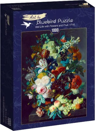 BLUEBIRD Puzzle Zátiší s květinami a ovocem 1000 dílků