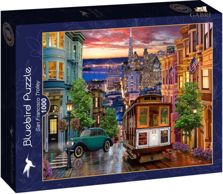 BLUEBIRD Puzzle Tramvaj v San Franciscu 1000 dílků
