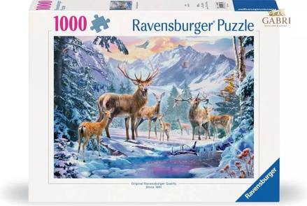 RAVENSBURGER Puzzle Jeleni v zimě 1000 dílků