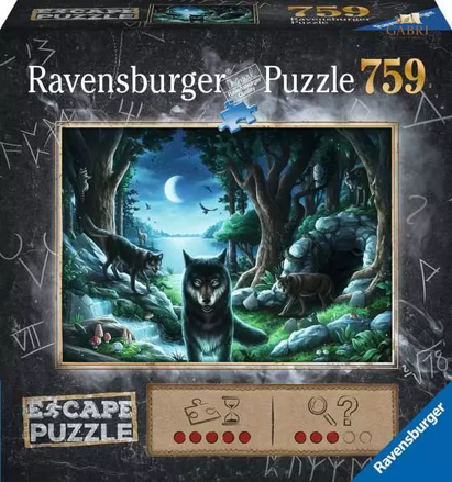 RAVENSBURGER Únikové EXIT puzzle Prokletí vlků 759 dílků