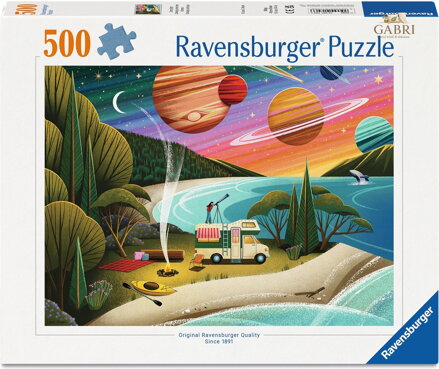RAVENSBURGER Puzzle Kempování pod hvězdnou oblohou 500 dílků
