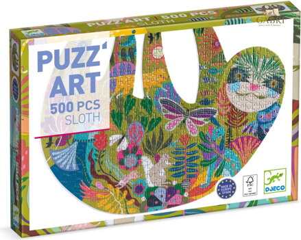 DJECO Obrysové puzzle Lenochod 500 dílků