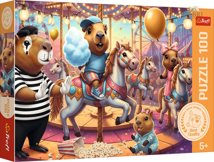 TREFL Puzzle Kapybary na dovolené 100 dílků