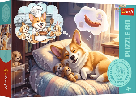 TREFL Puzzle Corgi v říši snů 60 dílků