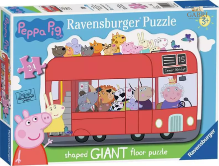 RAVENSBURGER Obrovské podlahové puzzle Prasátko Peppa 24 dílků