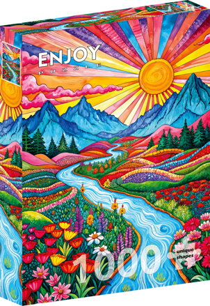 ENJOY Puzzle Barevná vysočina 1000 dílků