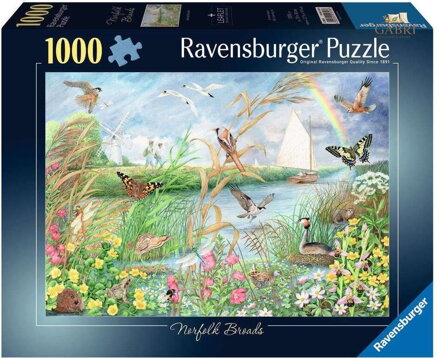 RAVENSBURGER Puzzle Norfolkské jezero 1000 dílků