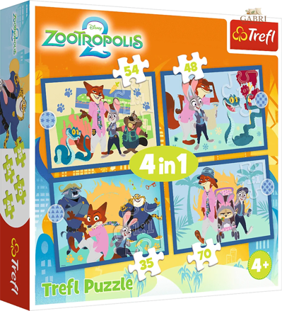TREFL Puzzle Zootropolis 2: Zootropolis plná dobrodružství (35,48,54,70 dílků)